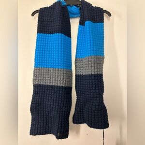 Burberry NEW Cashmere/Wool Colorblock Men's Scarf in Blue and Gray